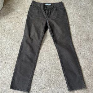 Chico's Platinum Denim Jeans Size 1 (8-10) Brownish/Grayish straight leg